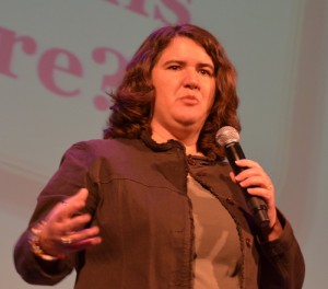 Becky McCray speaking at the 2012 SmallTown conference. Photo by Alan Weinkrantz.